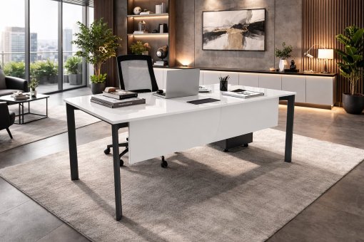 Corner Alt Kısa Etajerli Çalışma Masası